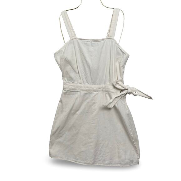 Sincerely Jules Ivory White 100% Cotton Tie-Waist Romper Dress - Size S - Picture 1 of 6